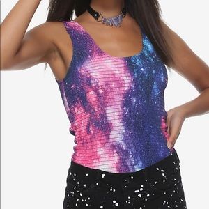 Smocked galaxy tank top